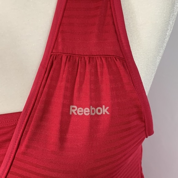 Reebok Play Dry Pink Striped Athletic Tank Top - Picture 3 of 7